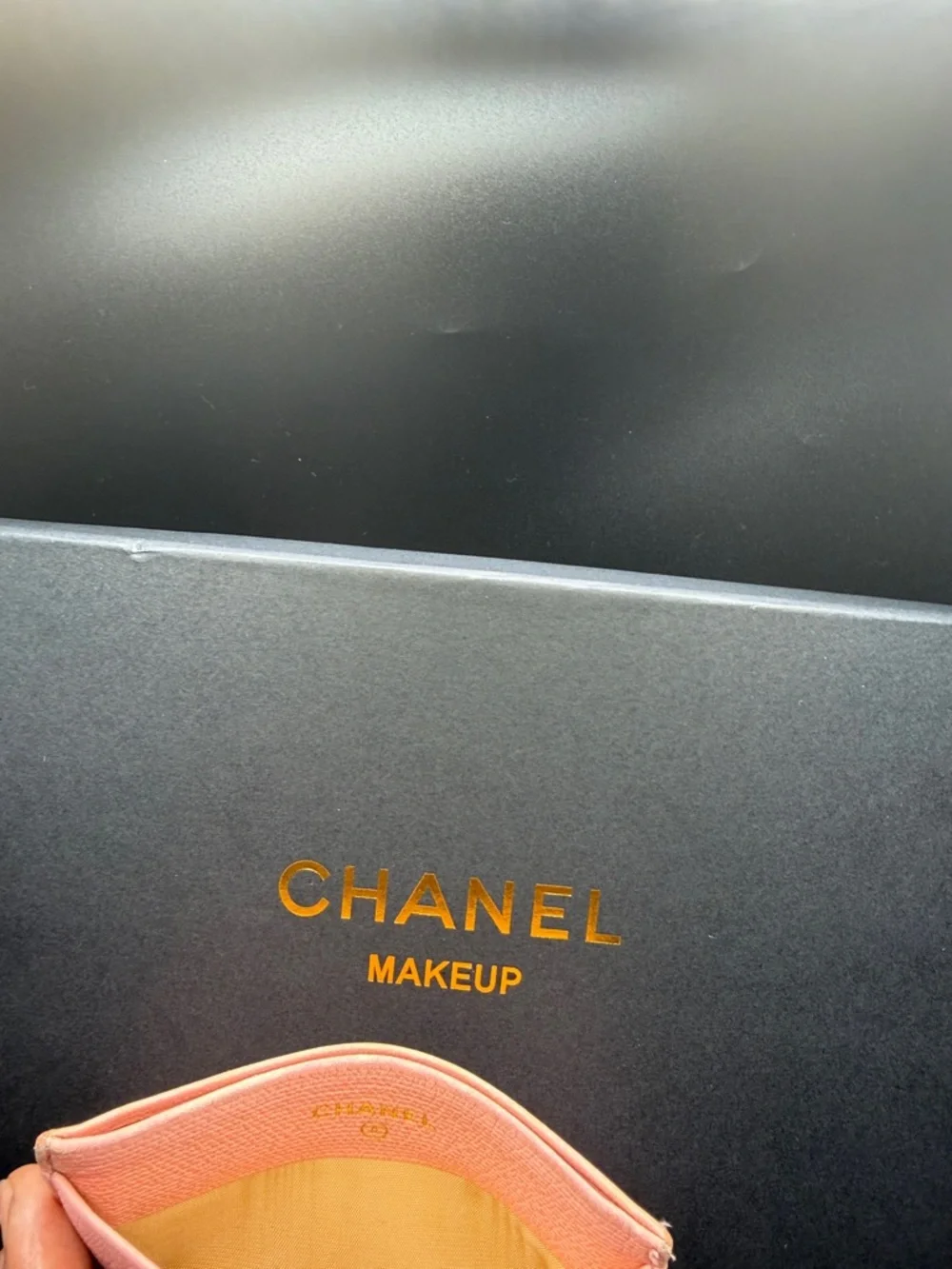 CHANEL Peach Pink Card & Key Holder with CC Button - Picture 2 of 4